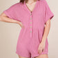 Very J - Two Tone Ribbed Knit Comfy Casual Romper