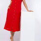 Paparazzi - Linen Blend Solid Midi Shirt Dress