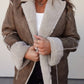 Active Basic - Fur-lined Faux Leather Coat