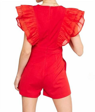 Entro - Ruby Ruffle Sleeves Romper