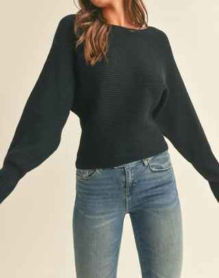 &Merci - Ribbed Dolman Sleeve Sweater