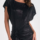 Elan - Cap Sleeve High Slit Dress