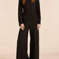 Bobi - Wide Leg Draped Jersey Pant