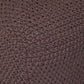 Semi Rounded Pouf Cable Knitted Perfect Seating