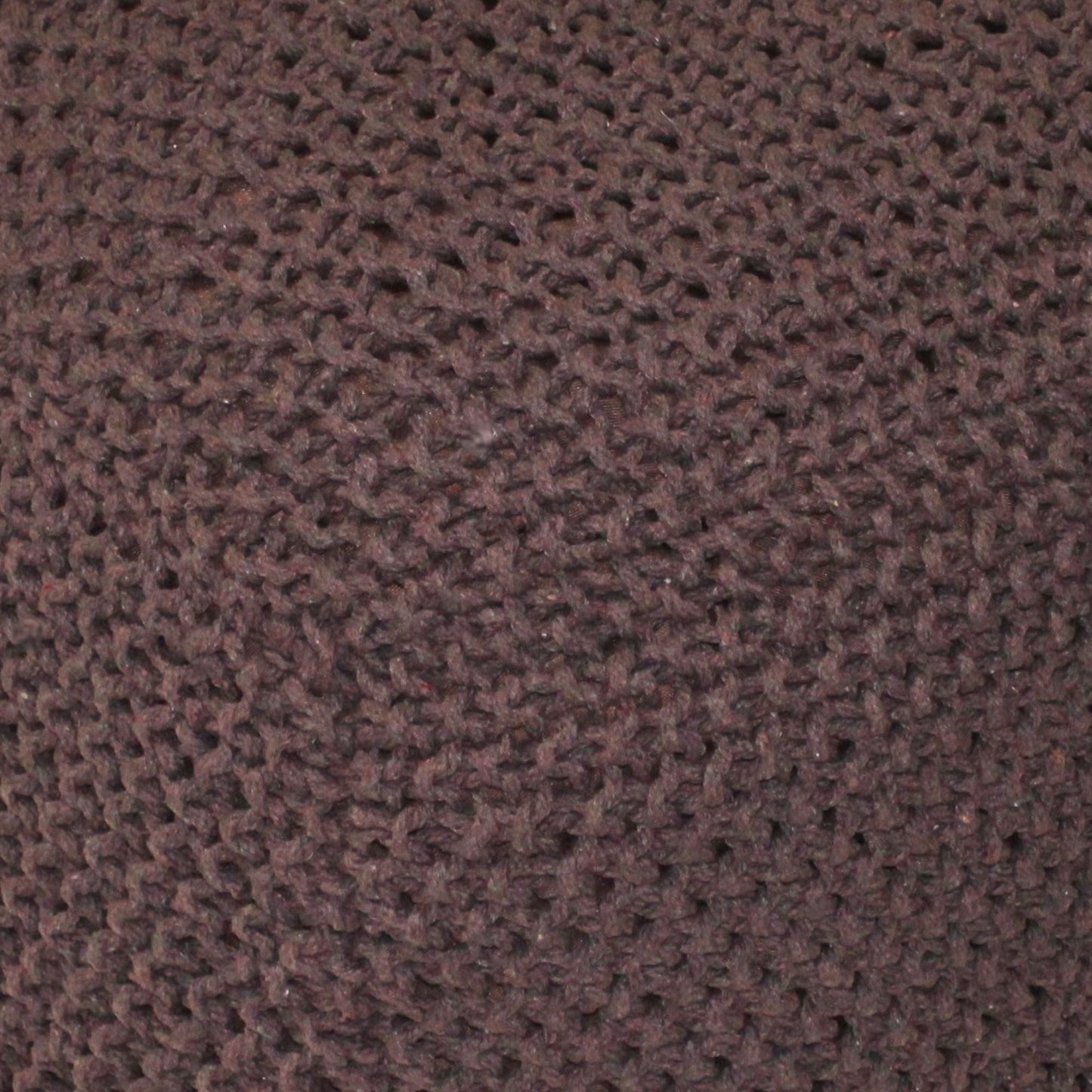 Semi Rounded Pouf Cable Knitted Perfect Seating