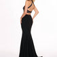 Rachel Allan - Beaded Jersey Evening Gown