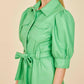 Dolce Cabo - FAUX LEATHER BELTED DRESS