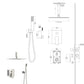 Dual Shower Head System With 12" Square Rain Shower And Rough In Valve