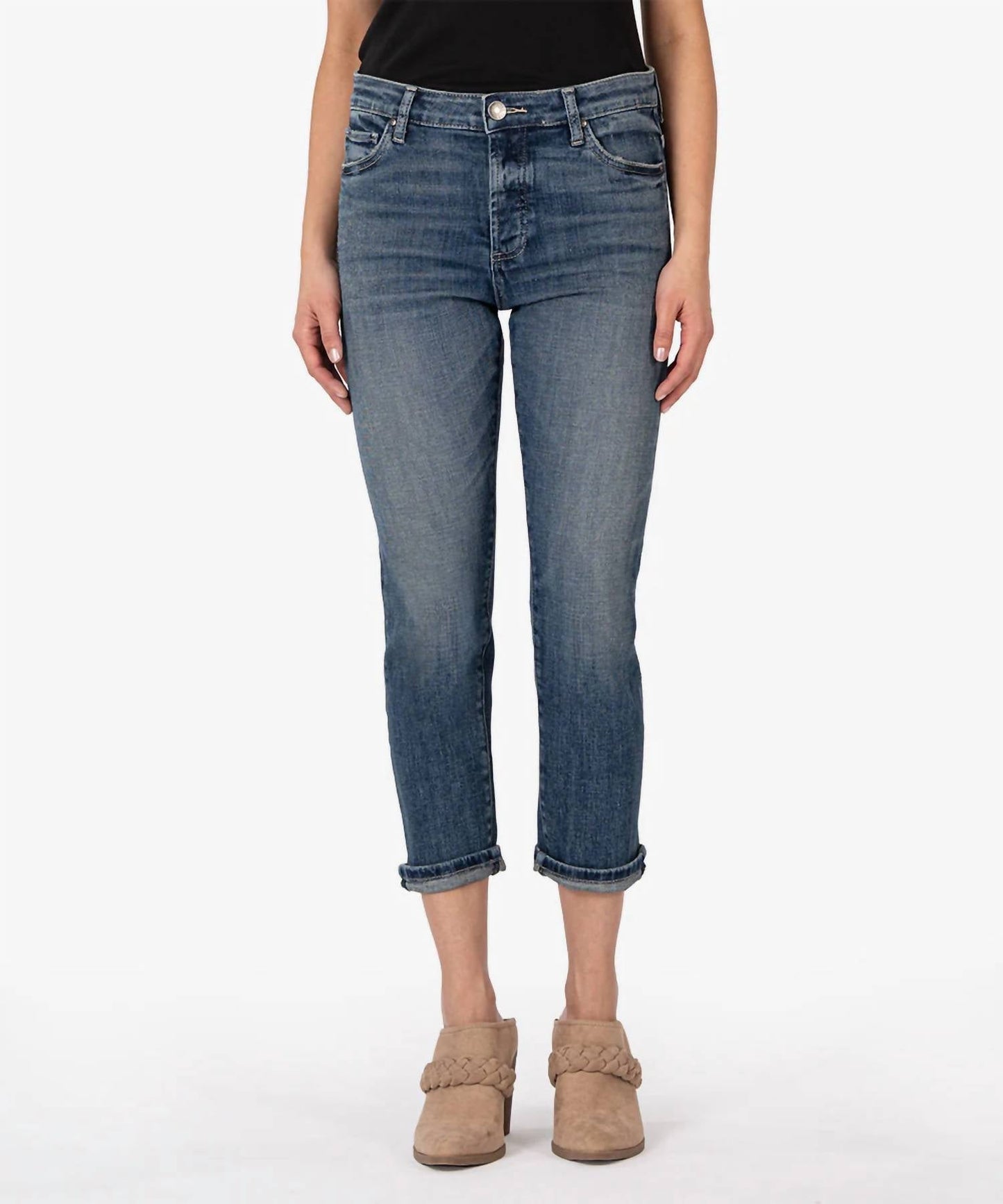 Kut From The Kloth - Elizabeth High Waist Crop Straight Leg Jeans