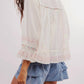 Free People - Ready For You Ruffle Quarter Button Up Top