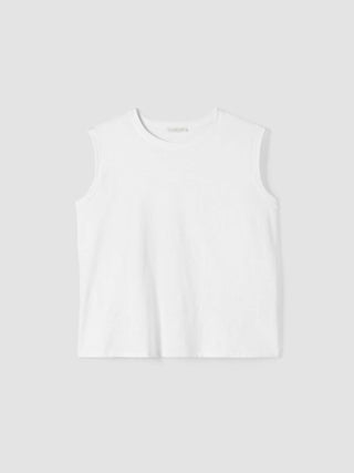 Eileen Fisher - Cozy Organic Cotton Slub Round Neck Tank