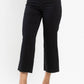 Judy Blue - Tummy Control Raw Hem Crop Wide Leg Jeans