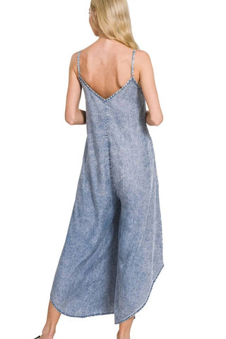 Trendsi - Zenana Lyocell Acid-Washed Jumpsuit