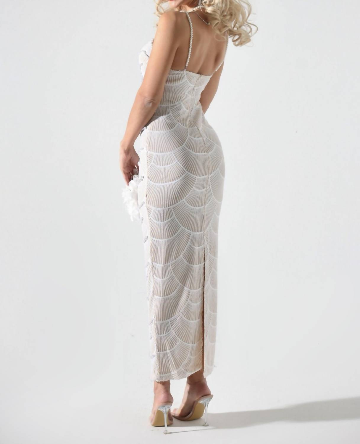 Bella Barnett - Teresa Pearl Sequin Midi Dress