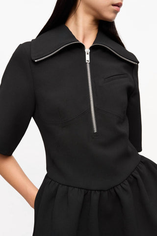 Ganni - Women's Bonded Crepe Mini Dress