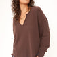 Project Social T - Borderline Cozy Thermal Notch V-neck Longsleeve