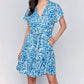 Charlie B - Linen Blend Short Sleeve Button-front Dress