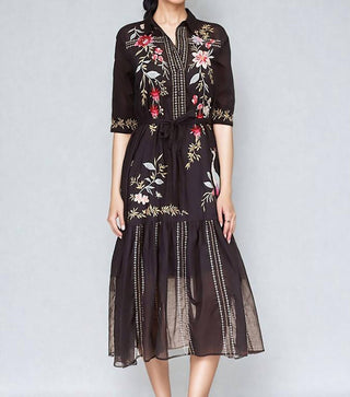 Johnny Was - Darcey Henley Tiered Shirt Dress With Slip