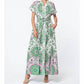 Ciebon - Rosalyn Floral Printed Midi Shirt Dress