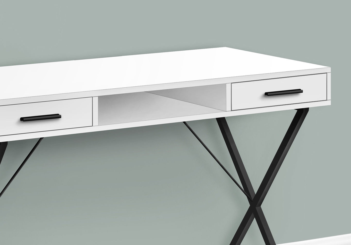 Contemporary Computer Desk with Storage Drawers