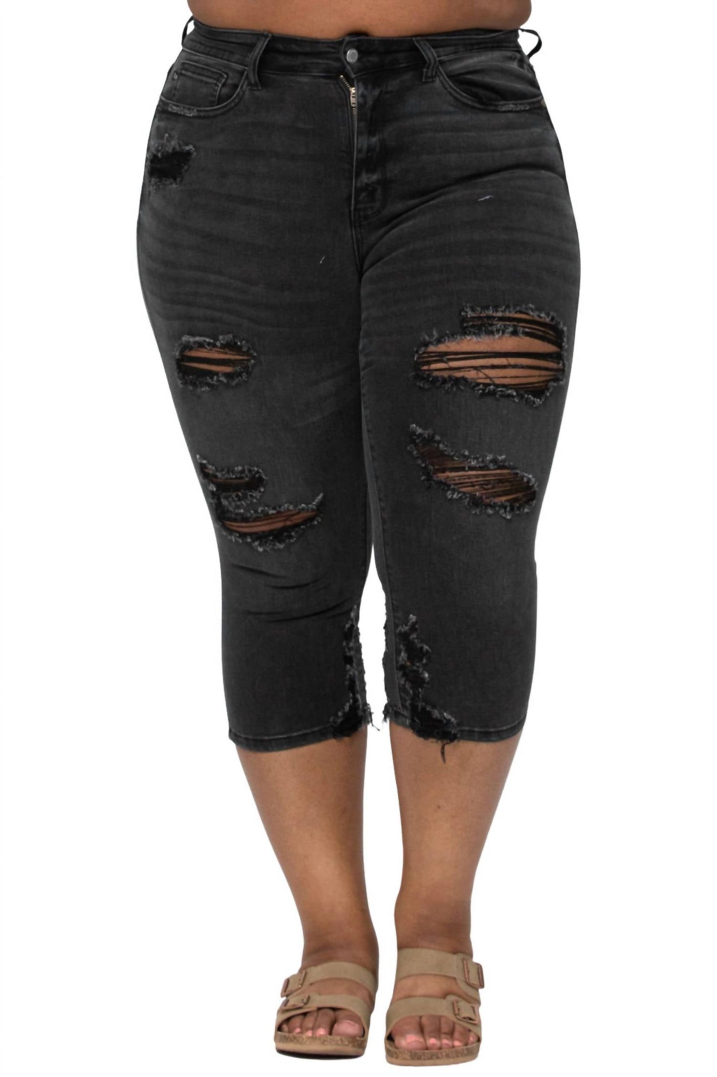 Judy Blue - Destroyed Skinny Capri