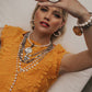 French Kande - Women's Pearls with Wire, Honfleur Chain and Filigree Miel Stack Pendant
