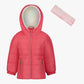 London Fog - Toddler Girls Zip-front Hooded Mid Cinch Puffer