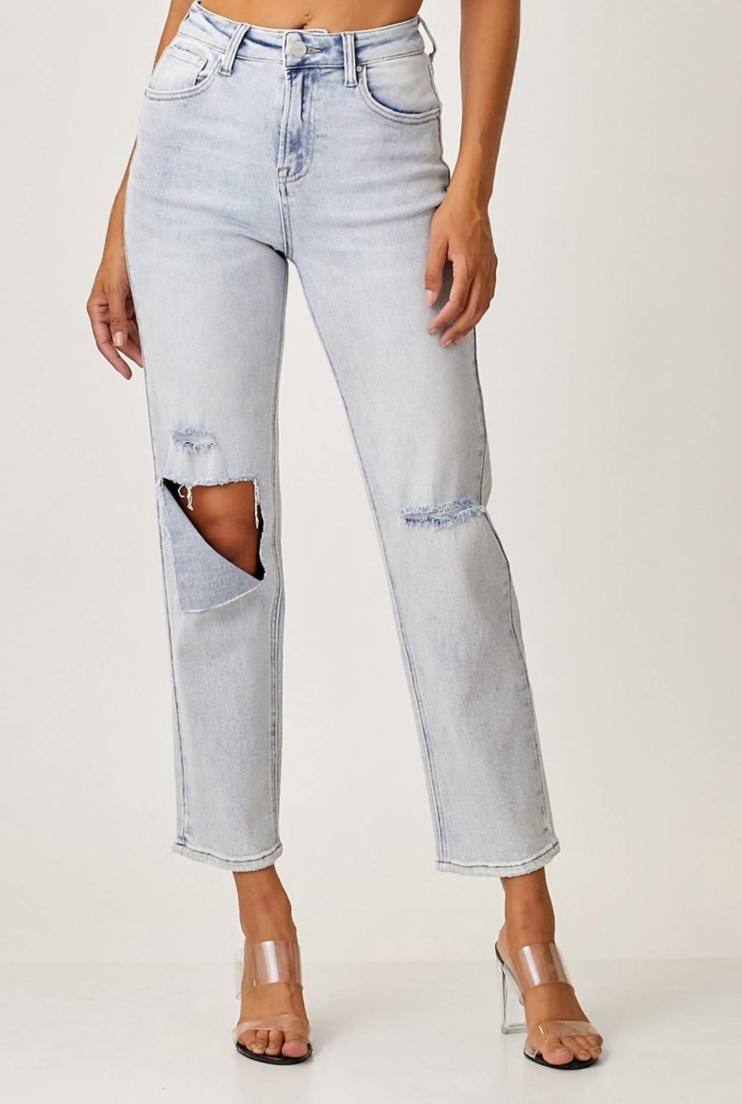Risen - High Rise Light Wash Jeans