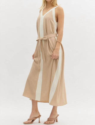 Entro - Tie Waist Midi Dress