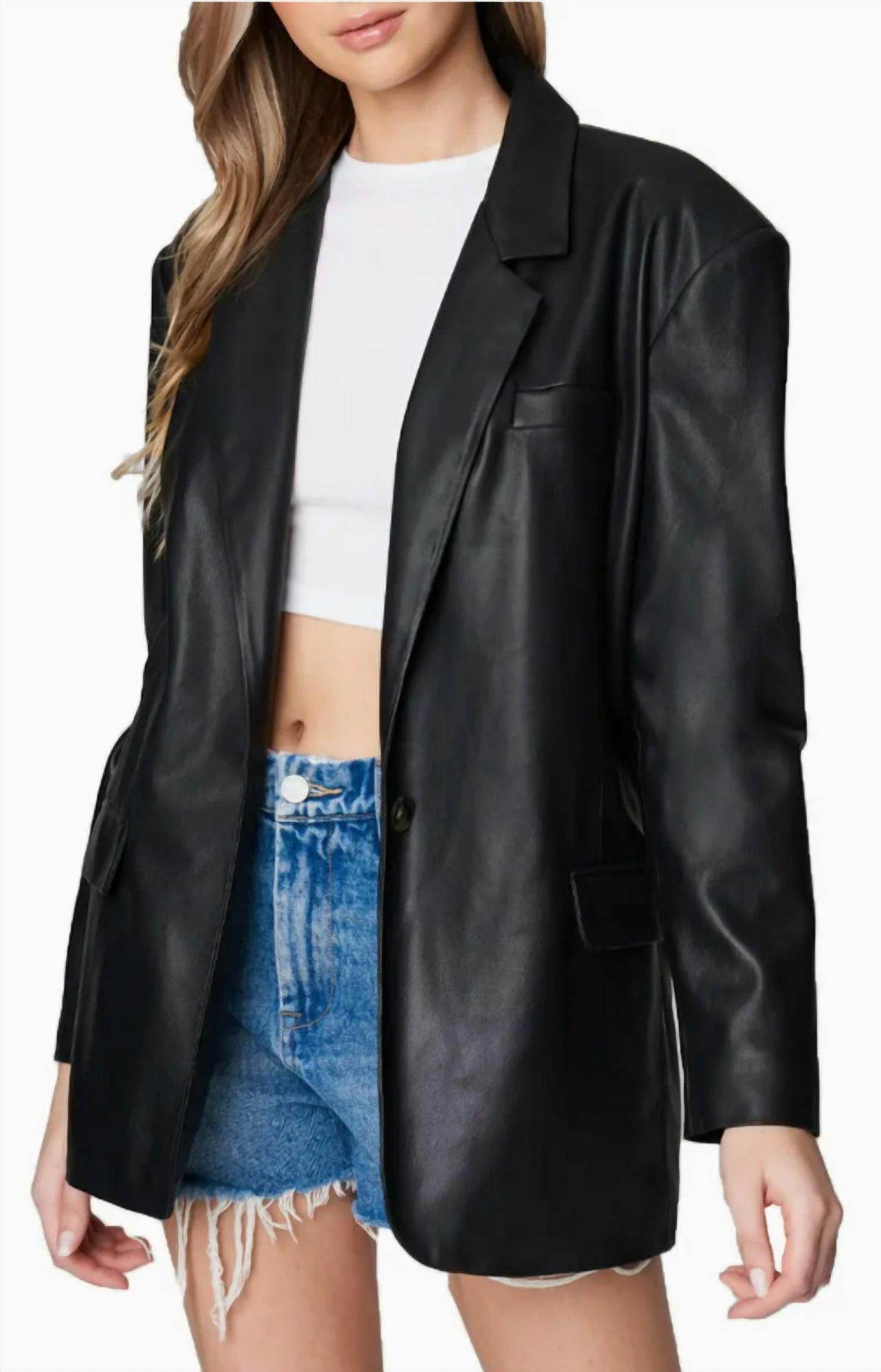 Blanknyc - Vegan Leather Blazer