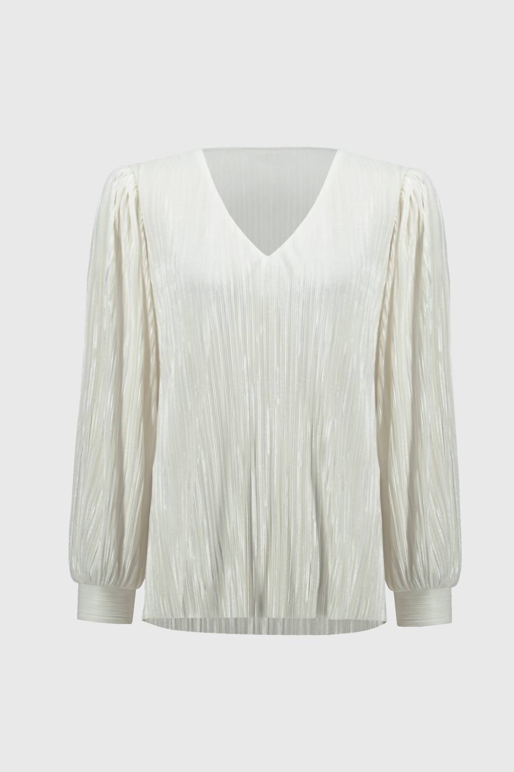 Joseph Ribkoff - V-neck Pleated Pullover Blouse