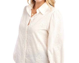 Karen Kane - Embellished Puff Sleeve Shirt