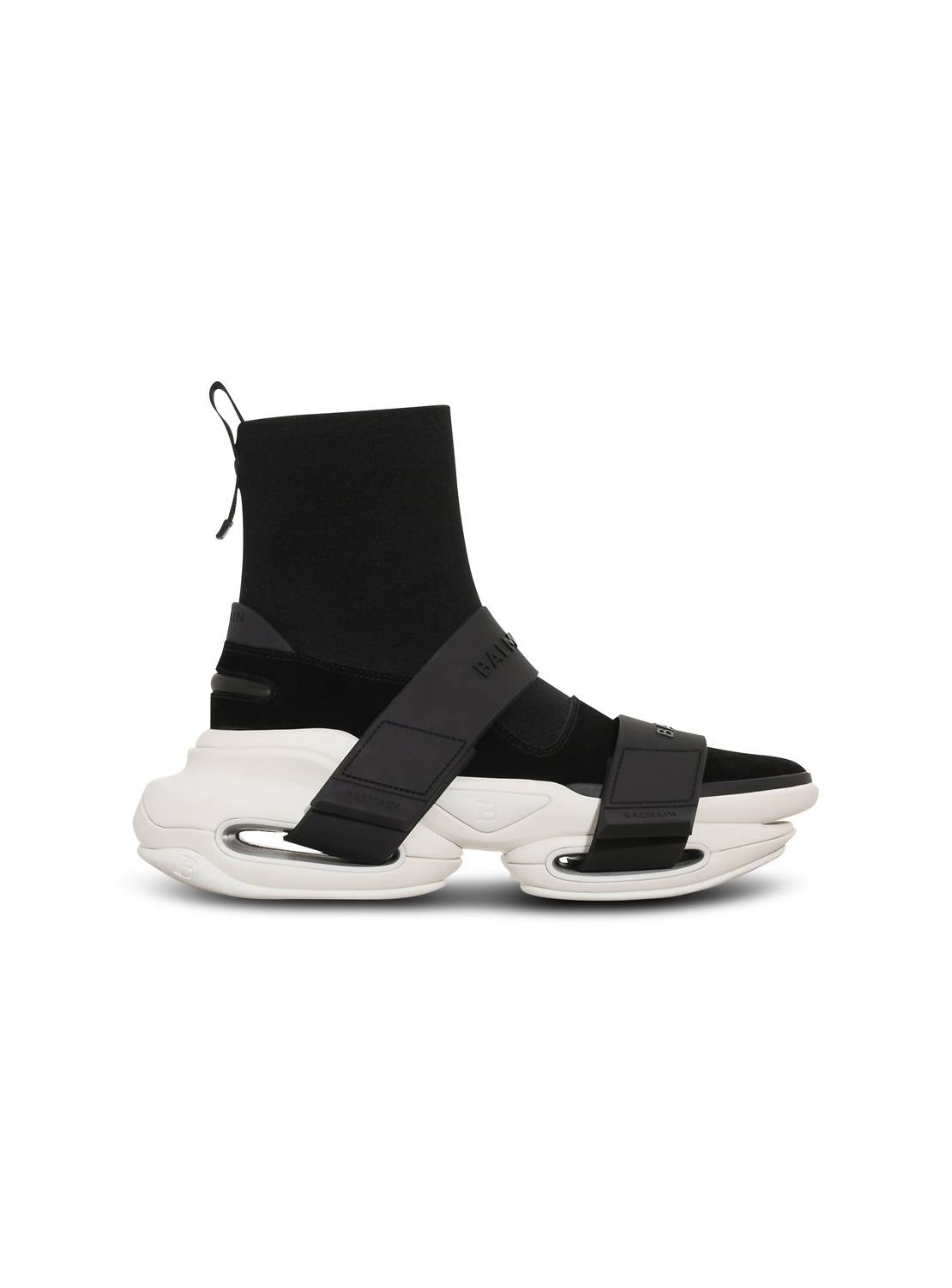 Balmain - Men's B Bold Strap Knit & Suede High-top Sneakers