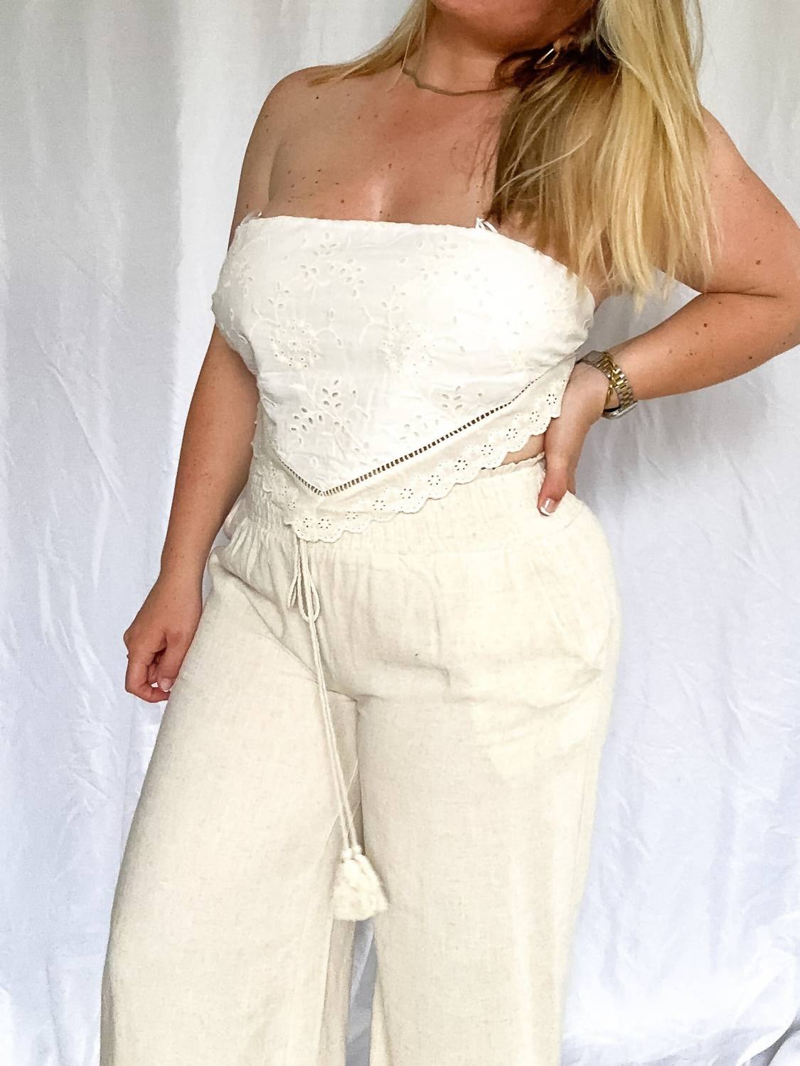 Bucketlist - Women's Golden Tide Embroidered Top