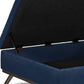 Owen Square Coffee Table Storage Ottoman - Distressed Dark Blue