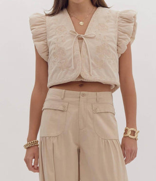 Entro - Embroidered Vest Top