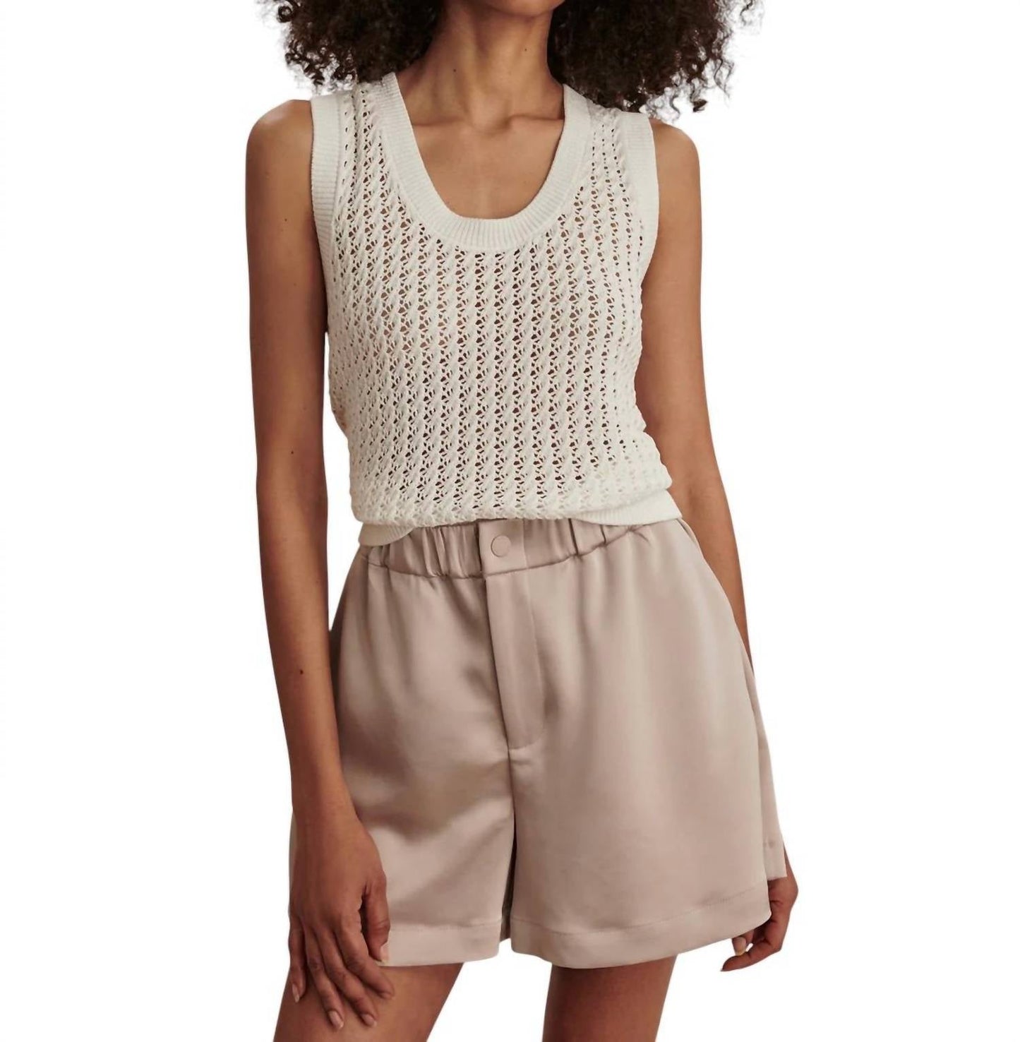 Varley - Ferns Open Knit Tank Top