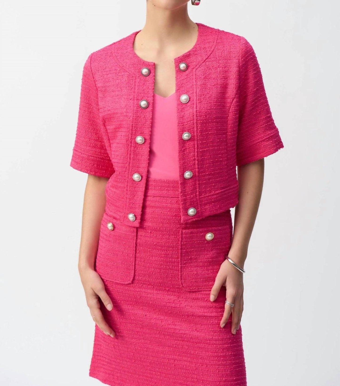 Joseph Ribkoff - Bouclé Cropped Jacket