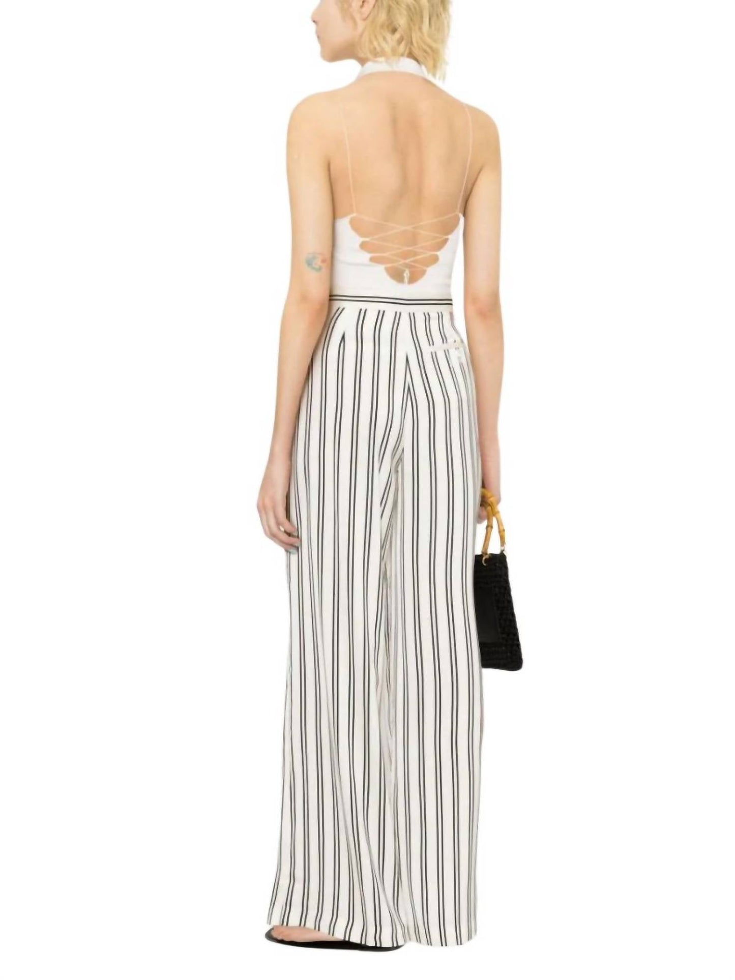 Polo Ralph Lauren - Striped Satin Wide Leg Pant