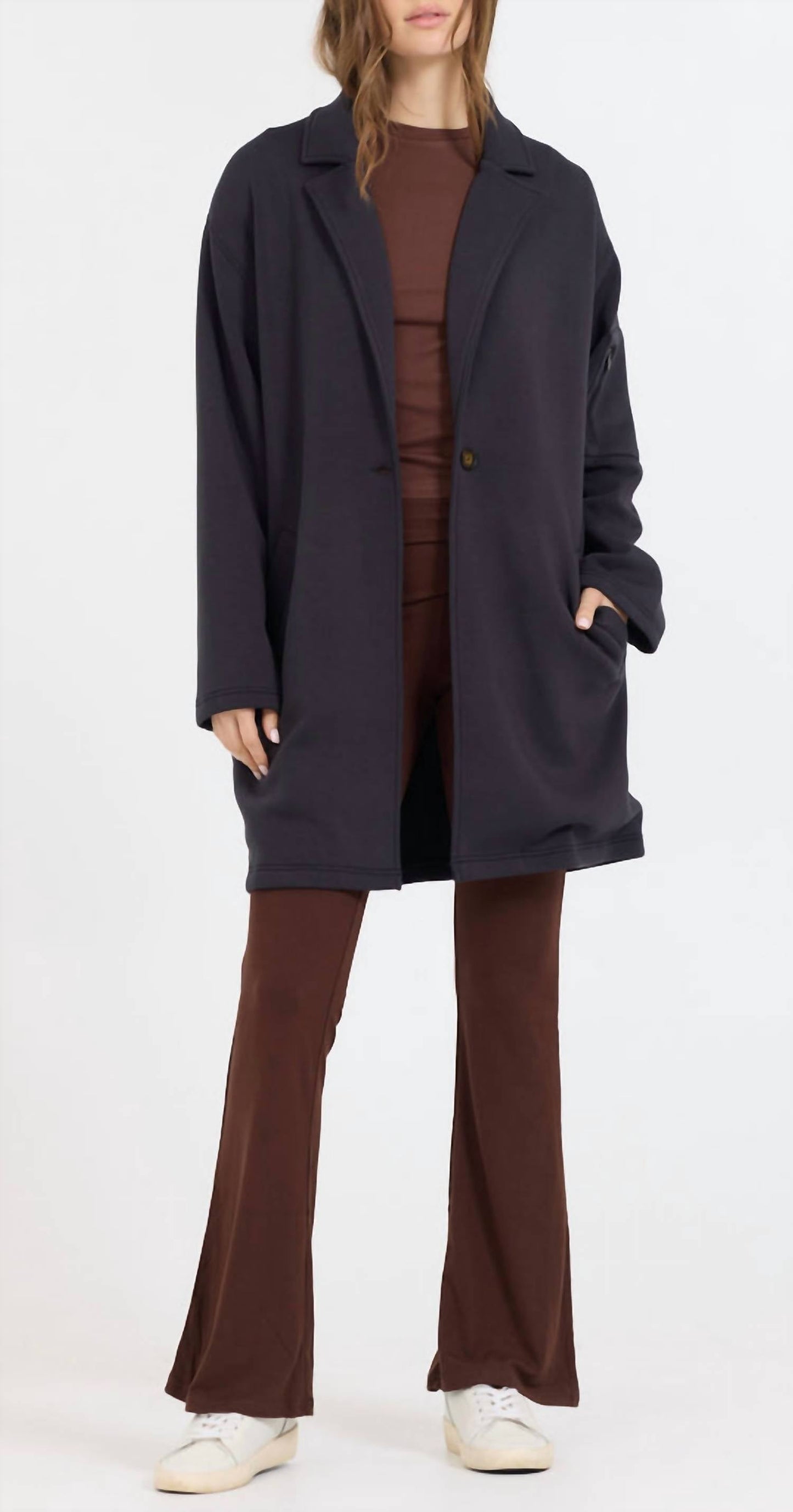 Vintage Havana - Cloud Fleece Trench Coat