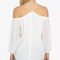 1.State - Off The Shoulder Cold Shoulders Halter Neck Blouse