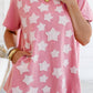 Blue Velvet - Star Patch Short Sleeve Top