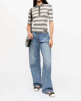 Ganni - Sparkle Rib Polo