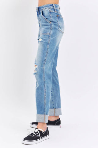 Judy Blue - High Waist Destroy Boyfriend Jeans