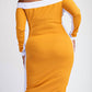 The Curve La - Plus Size Knit Color Block Midi Dress