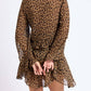 Sage The Label - Be Fierce Leopard Chiffon Ruffle Top