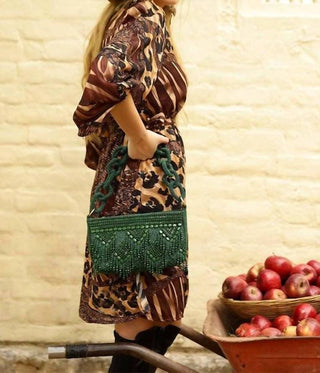 America & Beyond - Women's Beaded Shoulder Bag