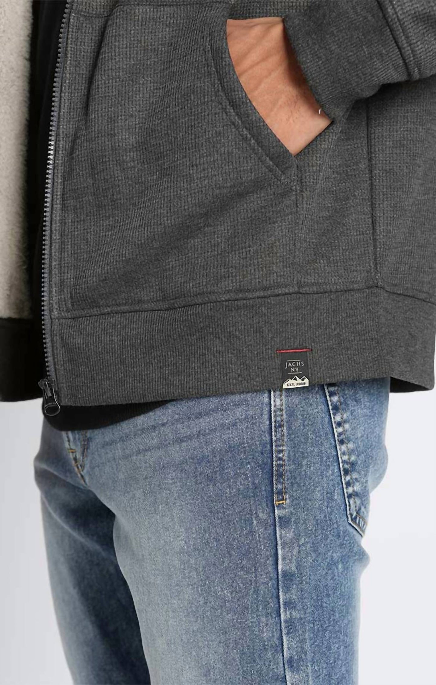 Jachs New York - Sherpa Lined Waffle Hoodie