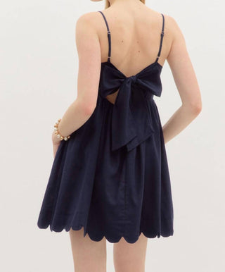 Entro - Brooke Scalloped Back Bow Dress