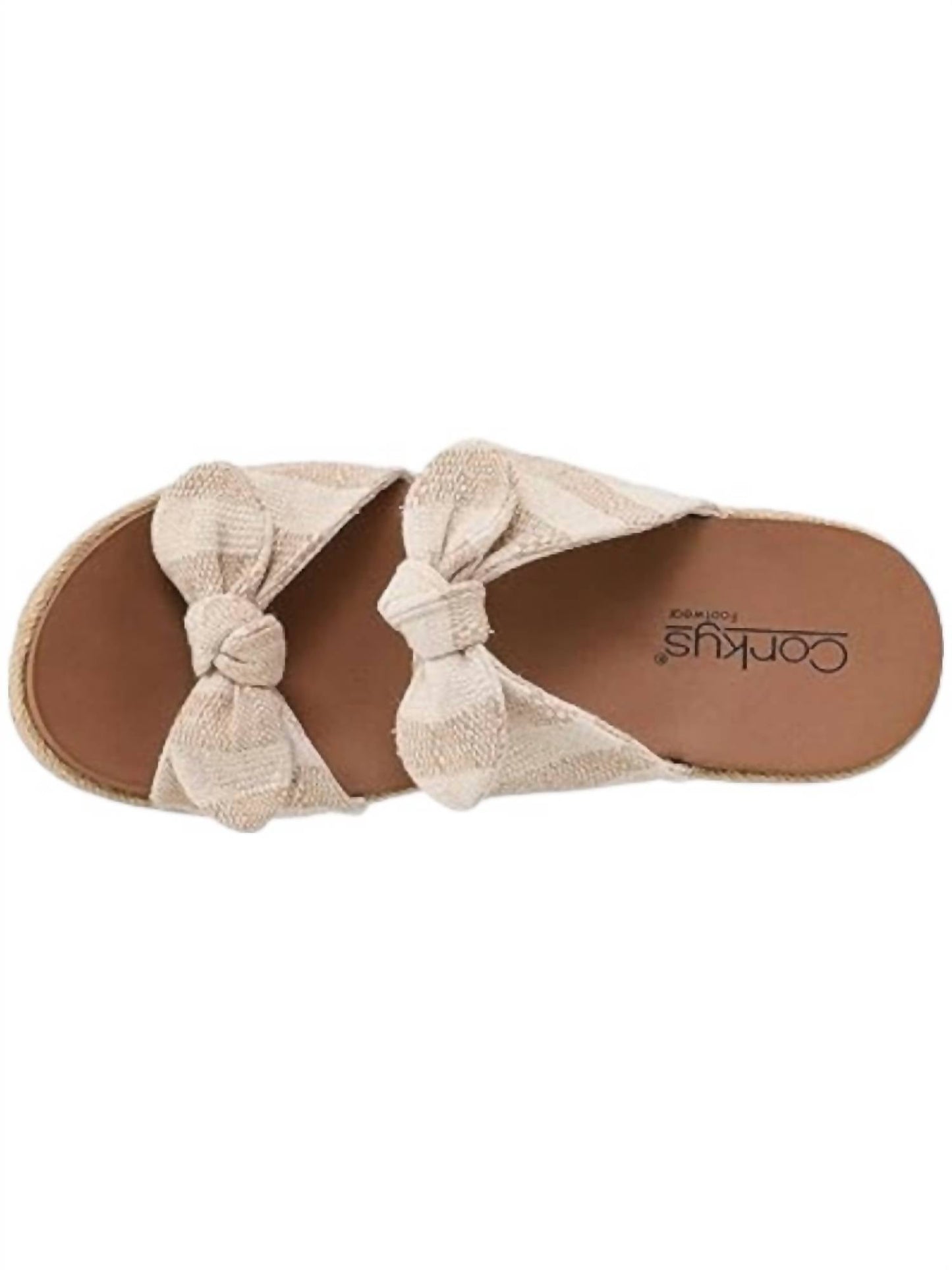 Corkys Footwear - Women's Tie The Knot Striped Wedge Sandals